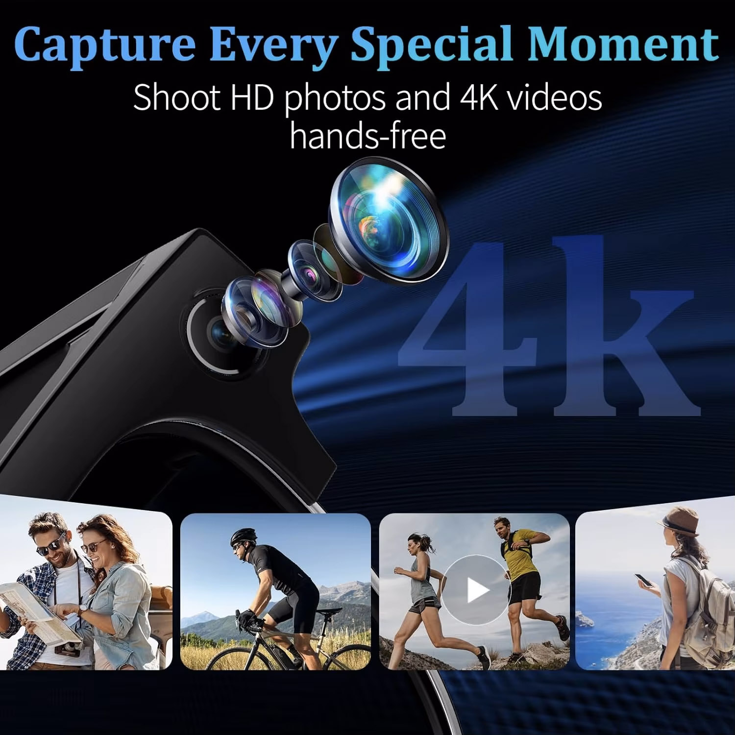 แว่นตาอัจฉริยะ AI กล้อง 4K HD  - Photography Japanese บทวิจารณ์และราคา