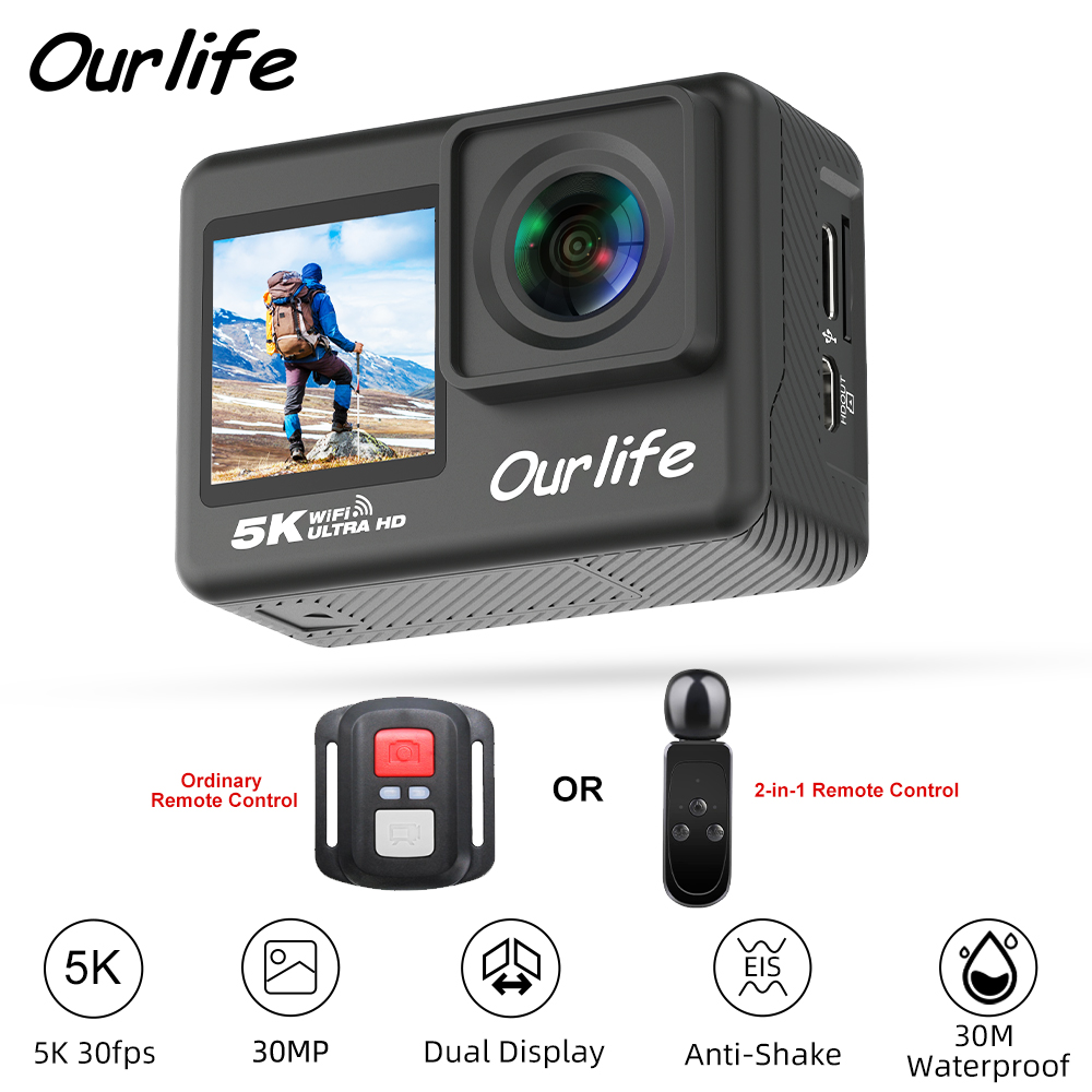 กล้องแอคชั่นไลฟ์ 5K30FPS 2.0'' - Photographic Memory บทวิจารณ์และราคา