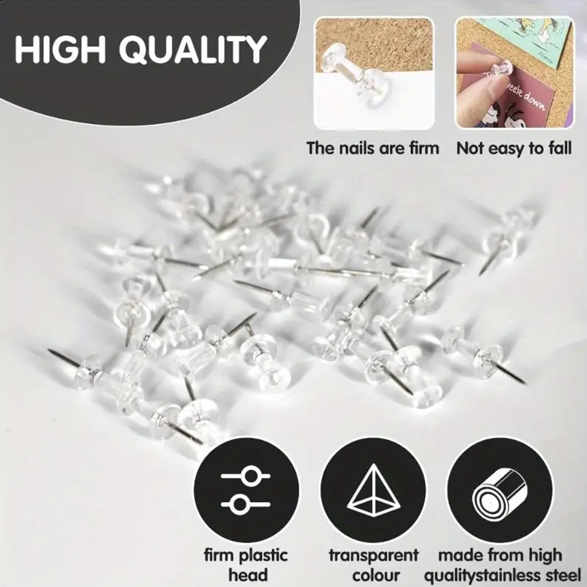 100/200/500/1000pcs PUSH Pins  - Photography Design บทวิจารณ์และราคา